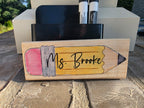 Personalized Teacher Gift Set - Whiteboard Eraser, Magnet, Caddy, and Markers