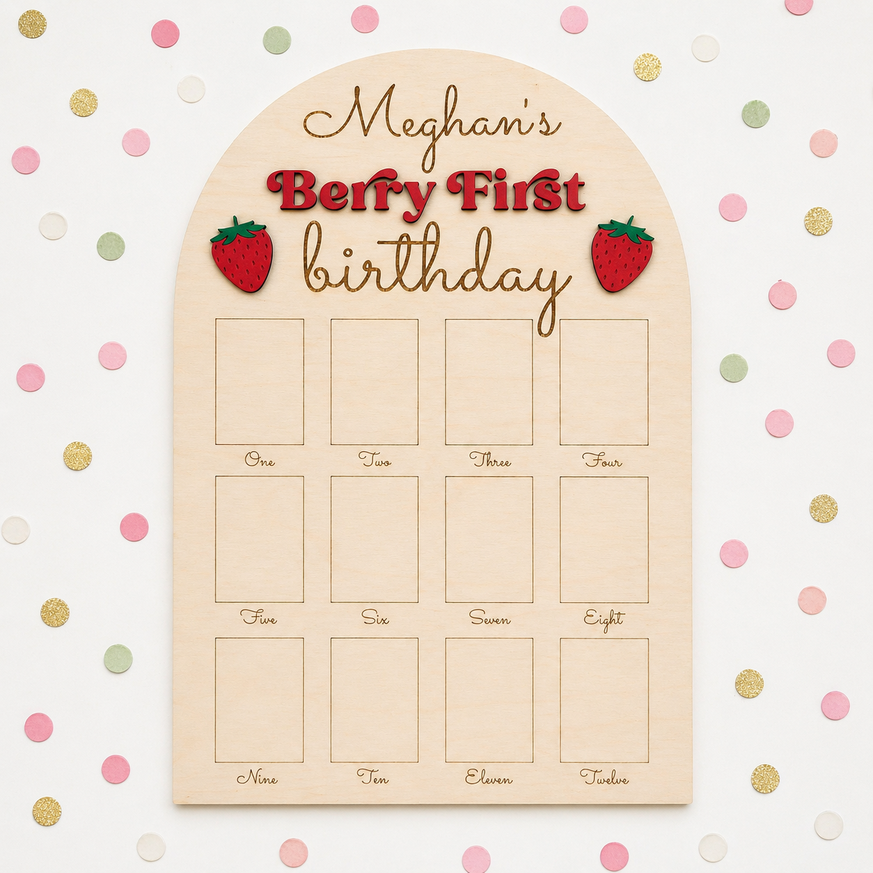 Berry First Birthday Photo Board