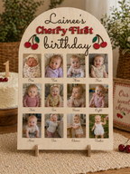 Cherry First Birthday Photo Board