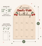 Cherry First Birthday Photo Board