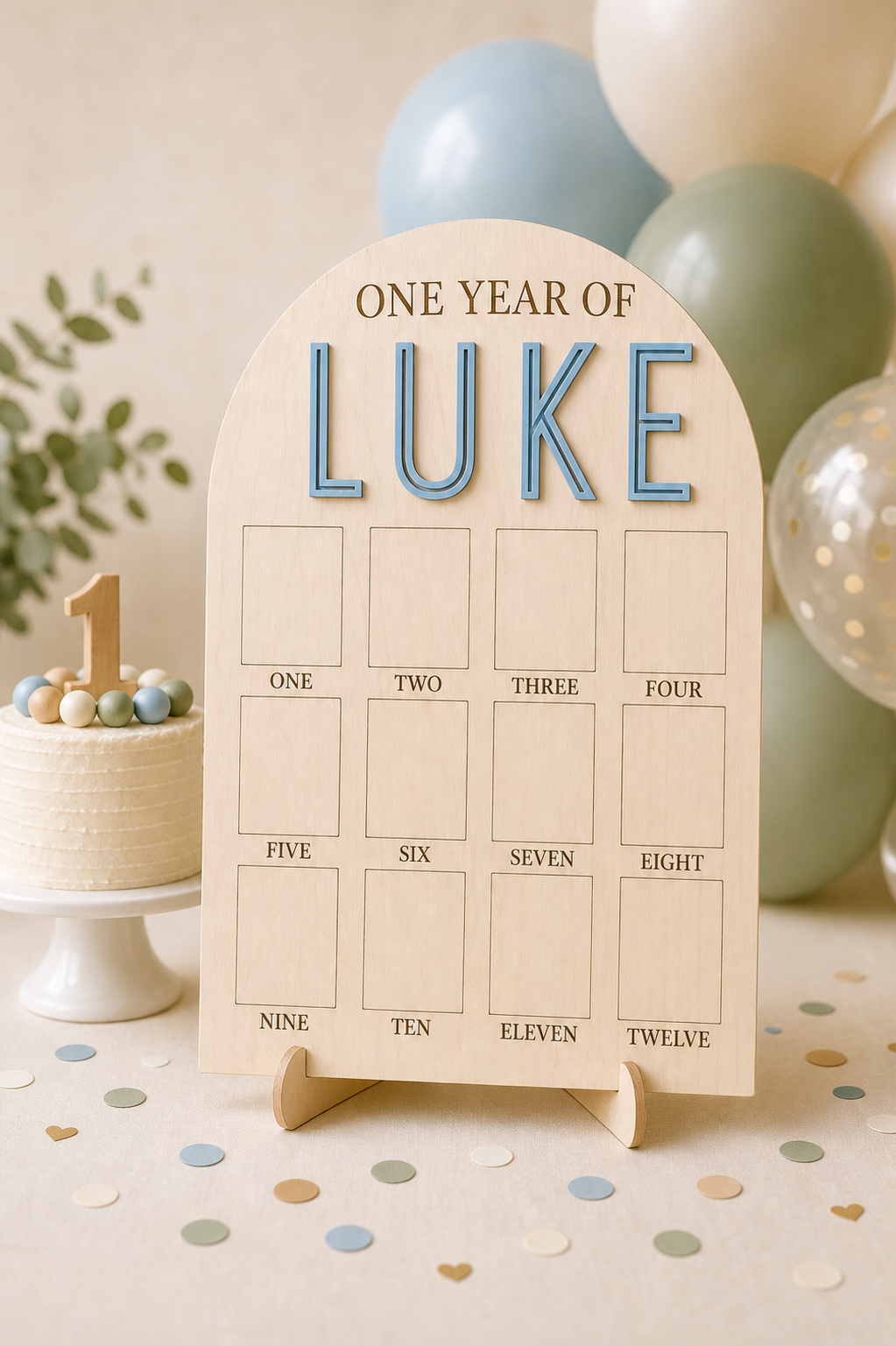 Modern First Year Photo Board