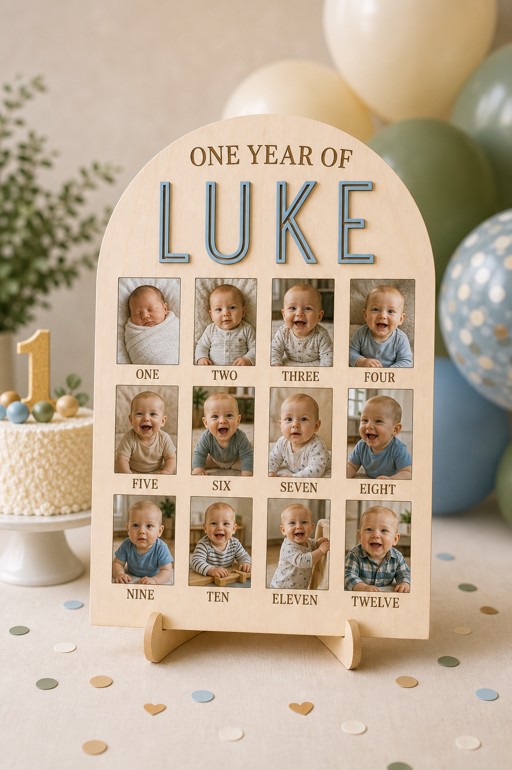 Modern First Year Photo Board