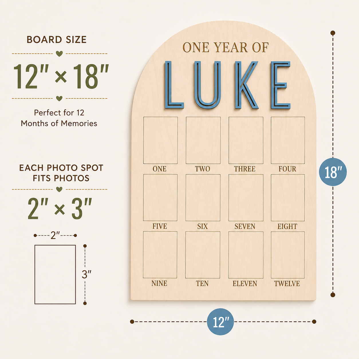 Modern First Year Photo Board