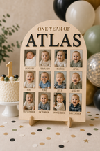 Classic First Year Birthday Photo Board