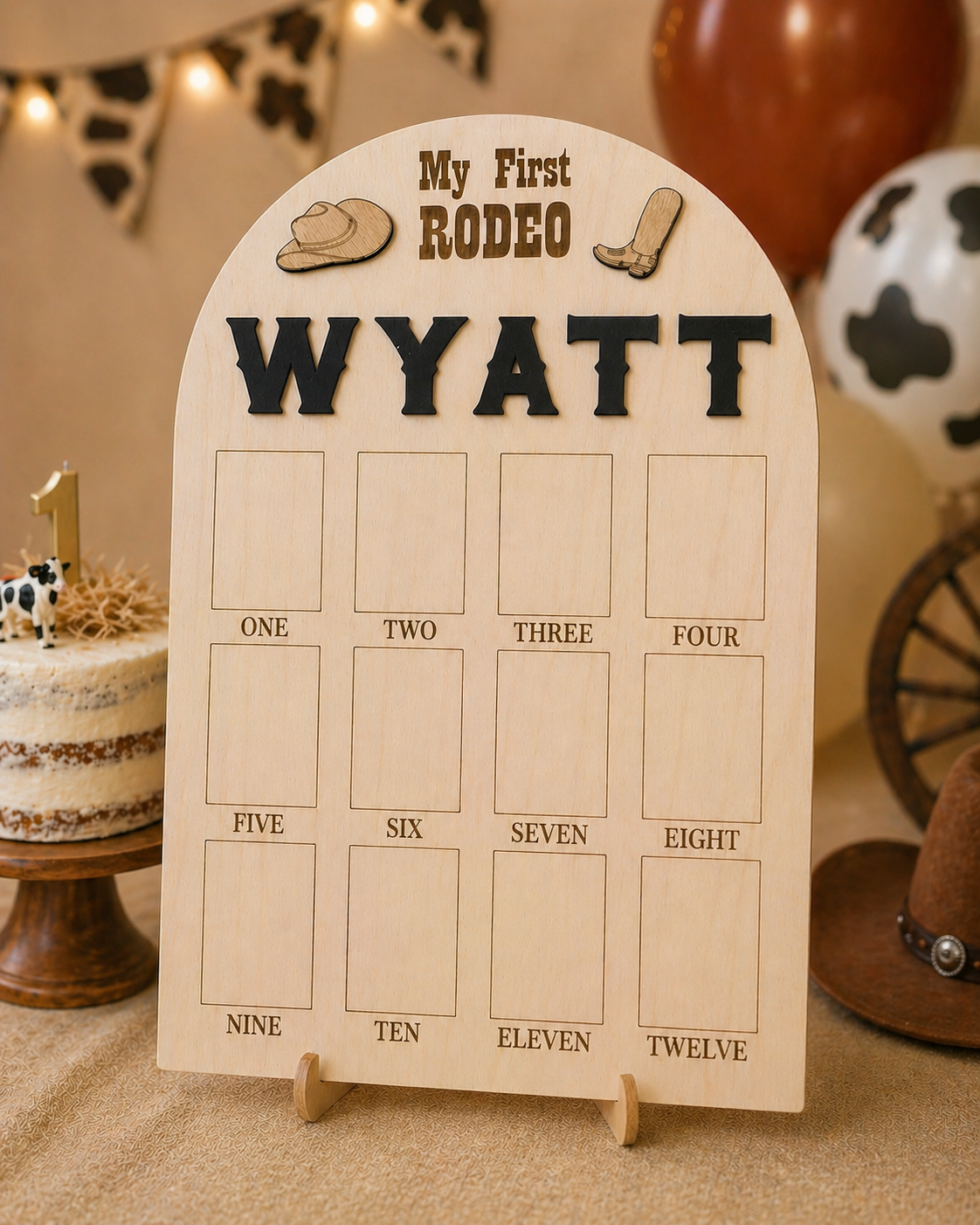 My First Rodeo Birthday Photo Board