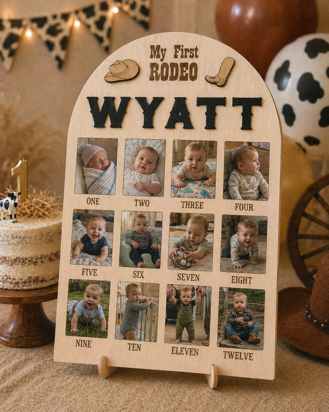 My First Rodeo Birthday Photo Board