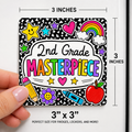 School Grade Masterpiece Magnet Kindergarten thru 5th Grade Fridge Magnet