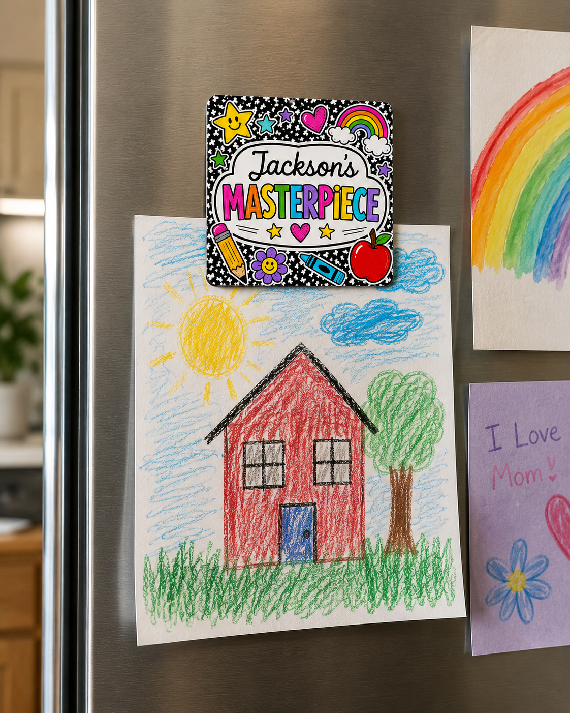 School Grade Masterpiece Magnet Kindergarten thru 5th Grade Fridge Magnet