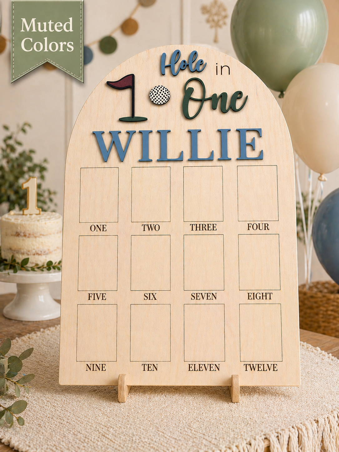 Hole in One Birthday Photo Board