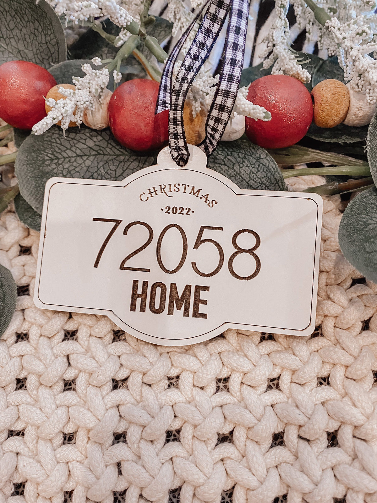 Personalized Zip Code Christmas Ornament – Hometown Gift