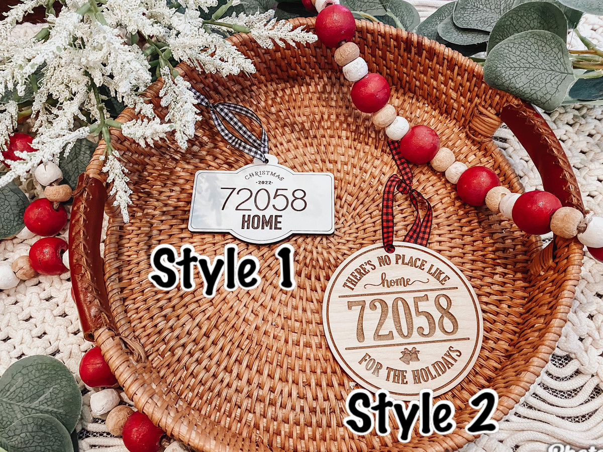 Personalized Zip Code Christmas Ornament – Hometown Gift
