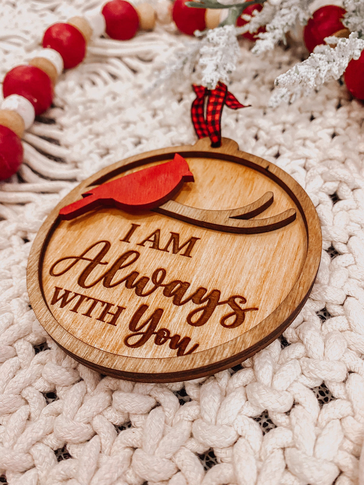 Cardinal Memorial Ornament – "Always With You" Remembrance Keepsake
