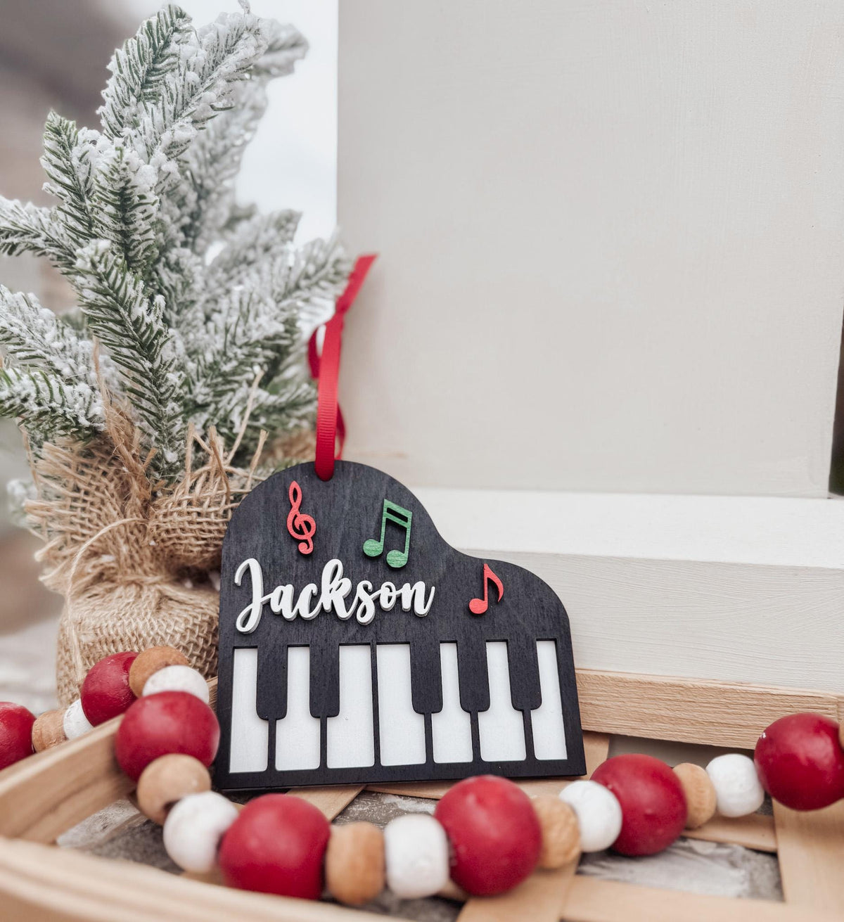 Personalized Piano Ornament – Pianist Name Christmas Keepsake