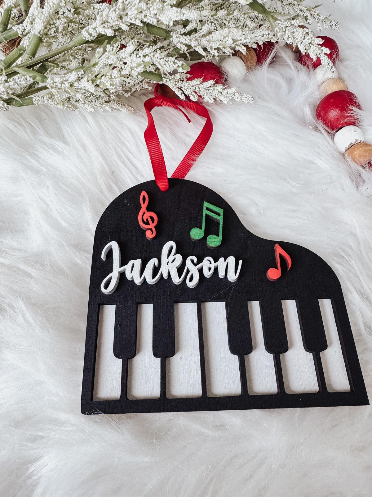 Personalized Piano Ornament – Pianist Name Christmas Keepsake