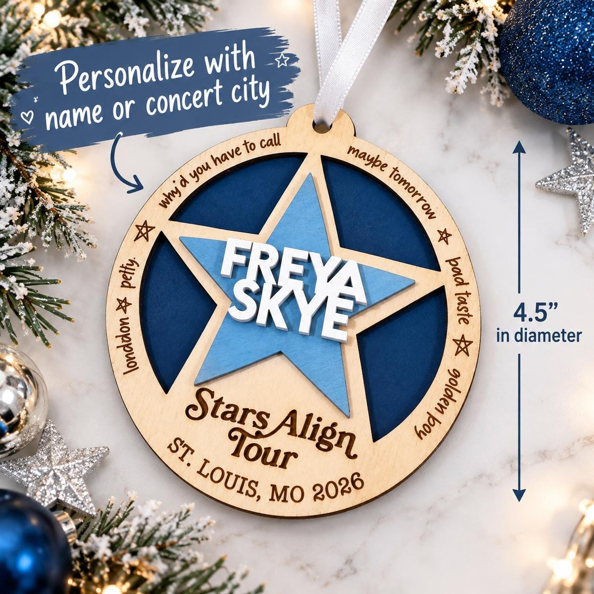 Stars Align Tour Concert Ornament – Personalized Fan Keepsake