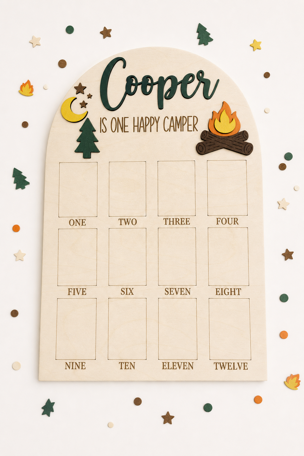 One Happy Camper Milestone Birthday Photo Board