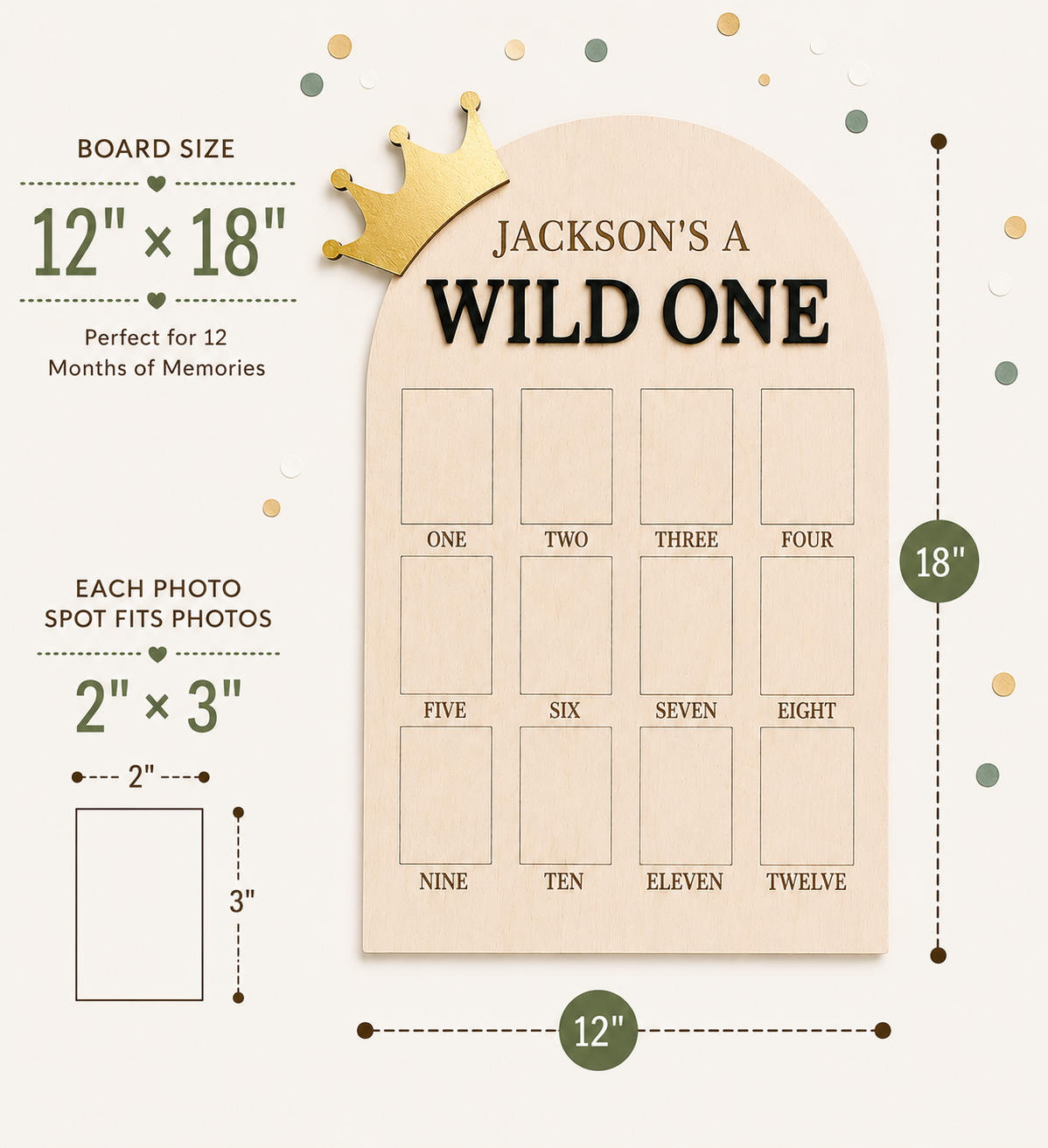 Wild One Birthday Photo Board